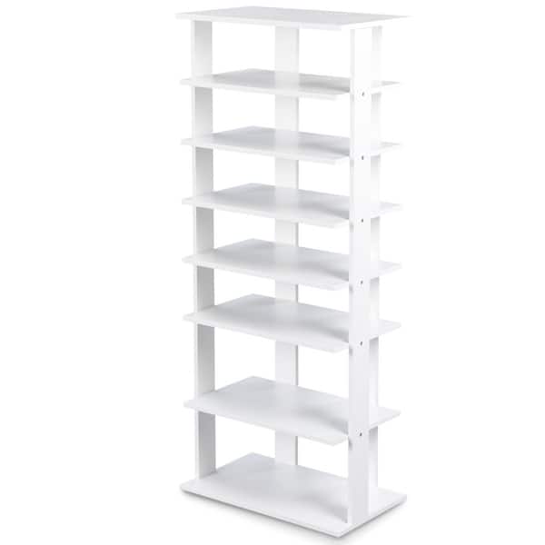 slide 8 of 11, 7-Tier Shoe Rack Storage Chest Organizer Free Standing Shelves White
