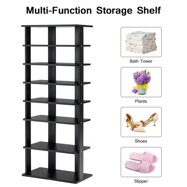 7-Tier Shoe Rack Storage Chest Organizer Free Standing Shelves