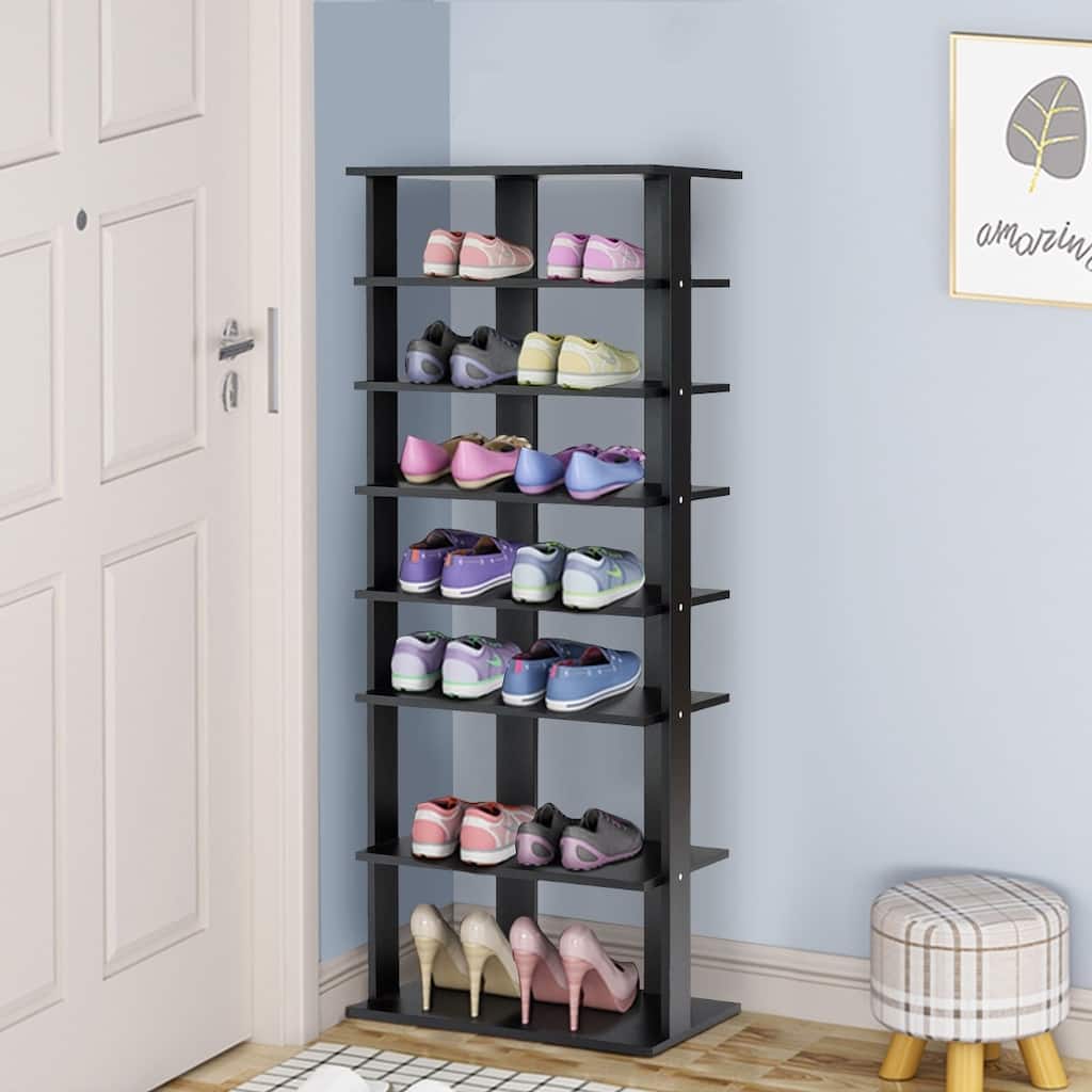 7-Tier Shoe Rack Storage Chest Organizer Free Standing Shelves