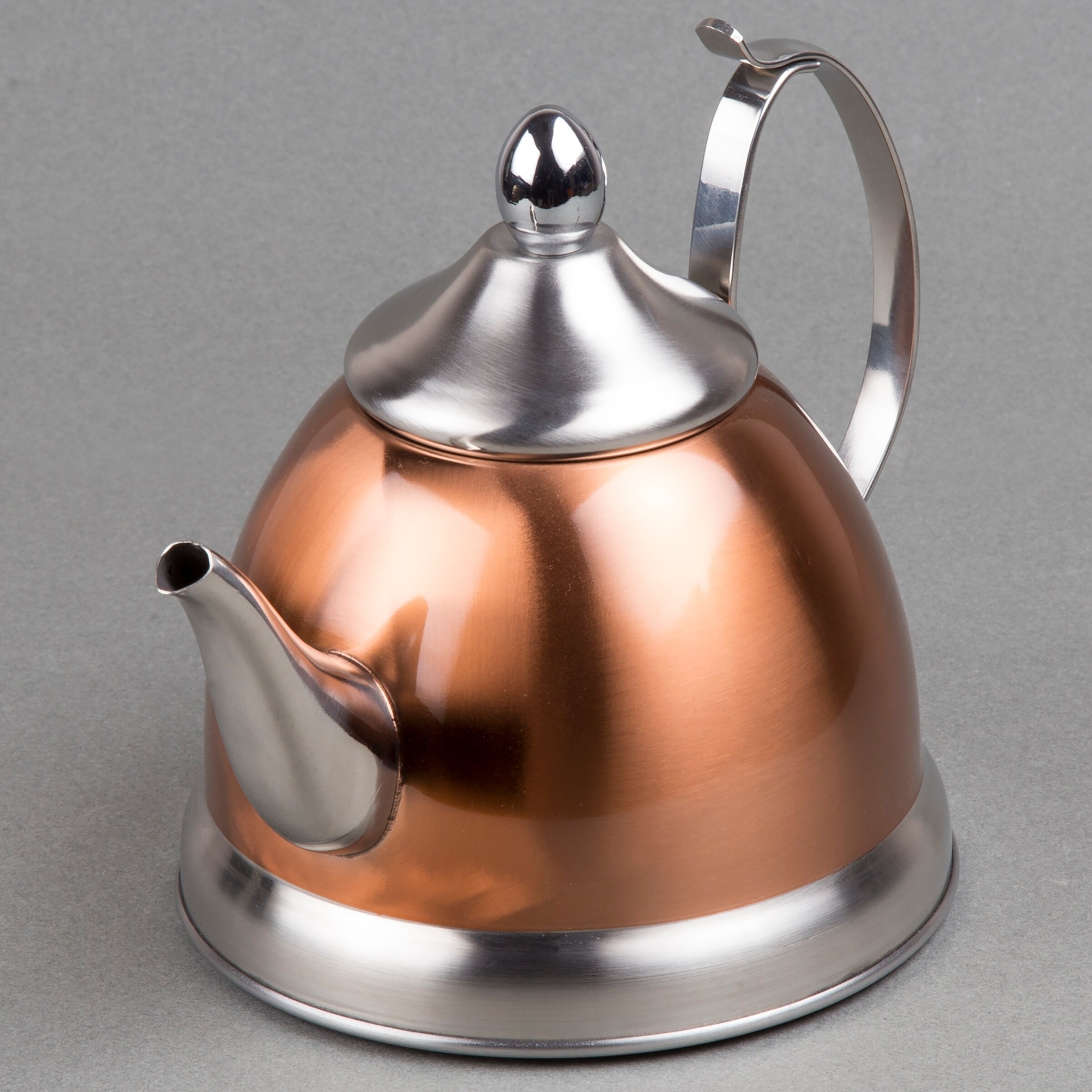 Creative Home Nobili-Tea 1.0 Quart Stainless Steel Tea Kettle Teapot with  Removable Infuser Basket, Cranberry Color - Bed Bath & Beyond - 10669200