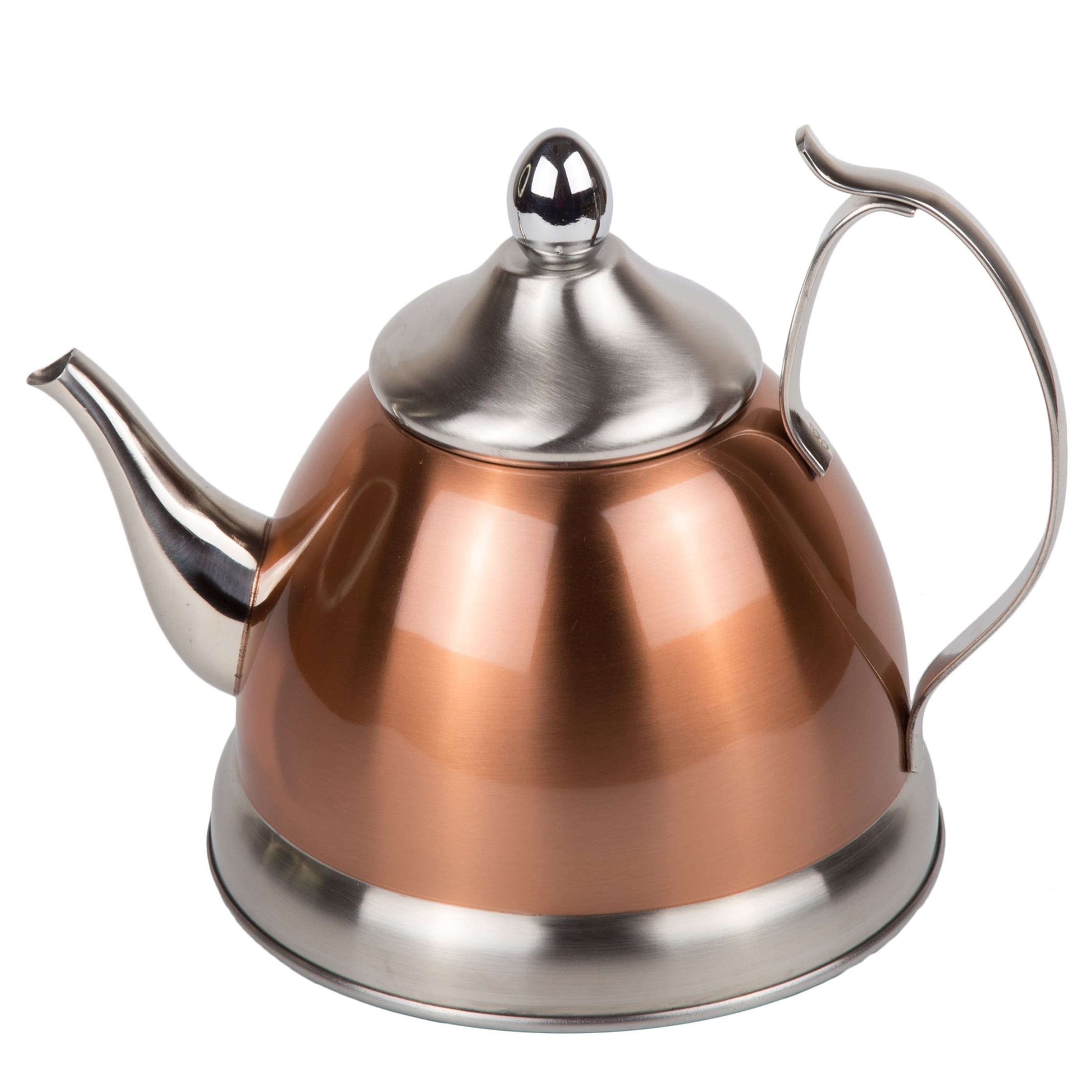 Copco Stainless Steel 2.1 Quart Whistling Tea Kettle, Glossy Copper Finish