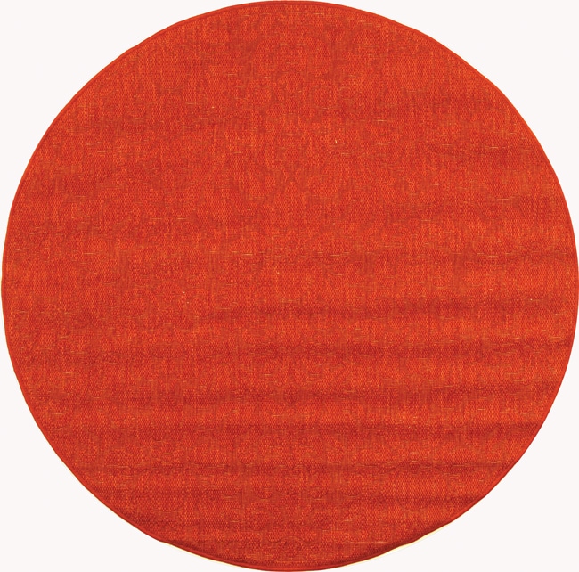 Indoor/ Outdoor St. Barts Red Rug (53 Round)