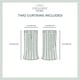 preview thumbnail 22 of 38, Porch & Den Birdsview Striped Faux Silk Grommet Top Curtain Panel Pair