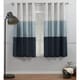 preview thumbnail 32 of 38, Porch & Den Birdsview Striped Faux Silk Grommet Top Curtain Panel Pair 54x63 - Indigo