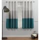 preview thumbnail 18 of 38, Porch & Den Birdsview Striped Faux Silk Grommet Top Curtain Panel Pair 54x63 - Teal