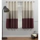 preview thumbnail 38 of 38, Porch & Den Birdsview Striped Faux Silk Grommet Top Curtain Panel Pair 54x63 - Burgundy/Taupe