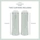 preview thumbnail 6 of 38, Porch & Den Birdsview Striped Faux Silk Grommet Top Curtain Panel Pair