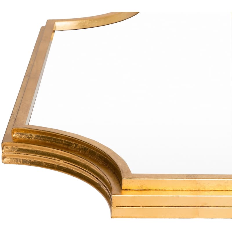 Valnwy Gilded Scalloped Edge Leaning Mirror - 40" x 75"