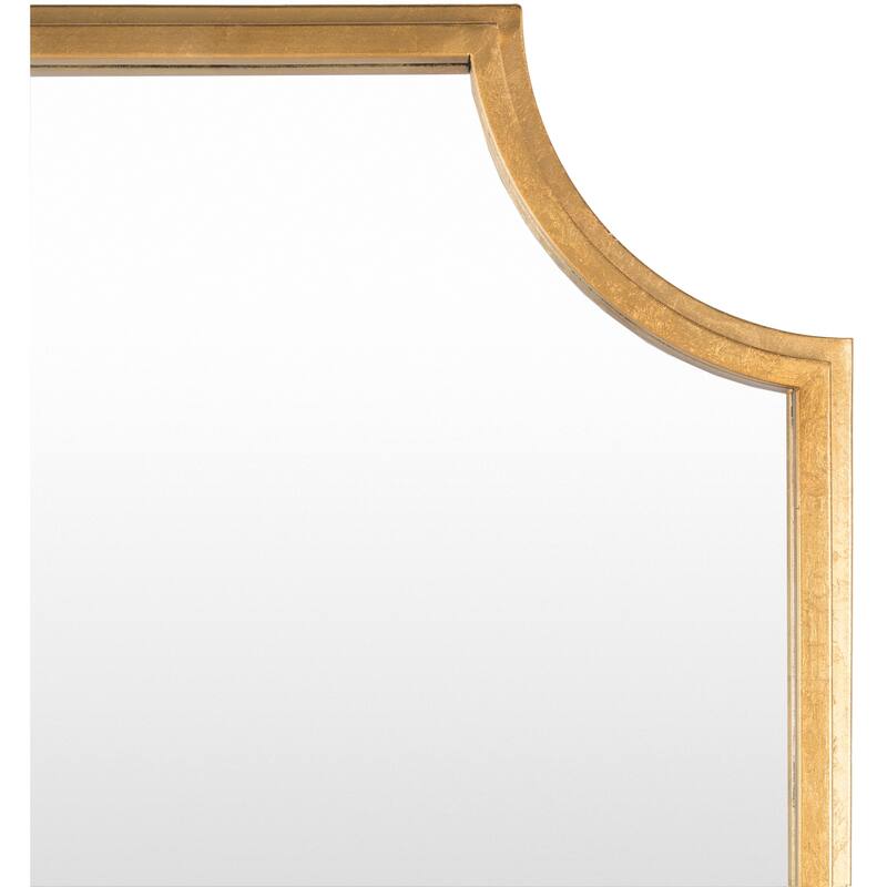 Valnwy Gilded Scalloped Edge Leaning Mirror - 40" x 75"