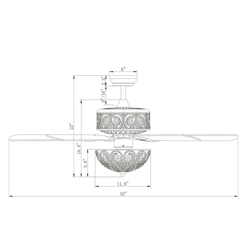 Gracewood Hollow Inada 52-inch Ceiling Fan