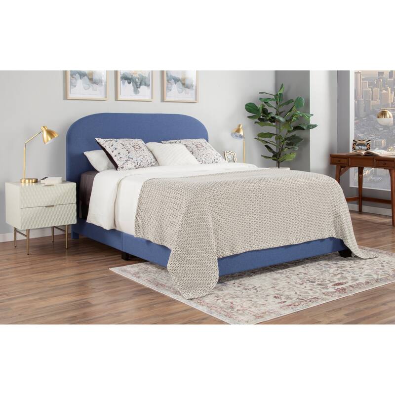 Copper Grove Chambeshi Rounded Modern Bed - Blue - King
