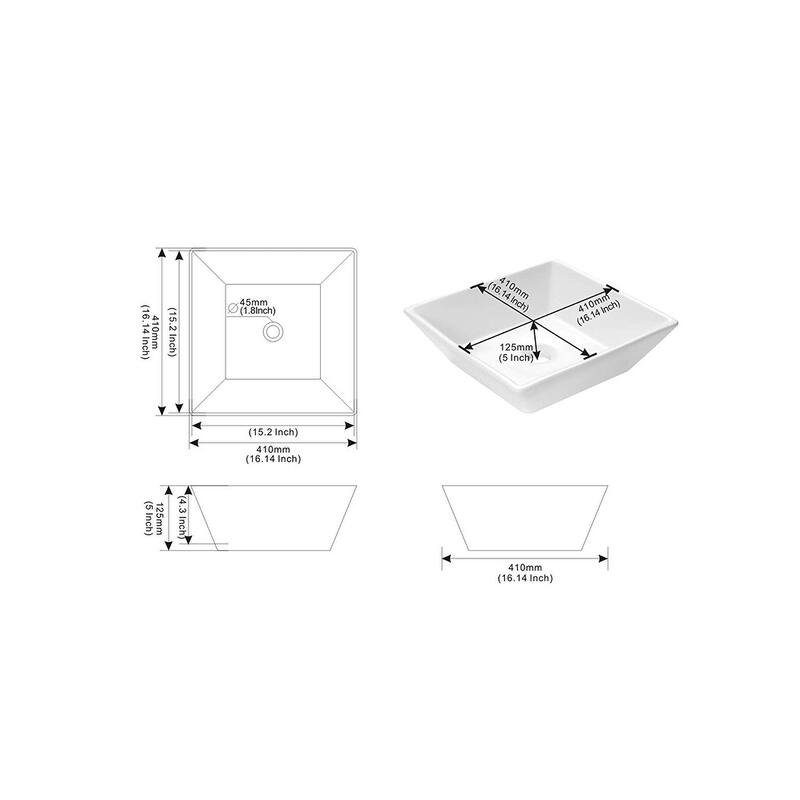 Dyconn Faucet Above Counter Bathroom Ceramic Vessel Sink