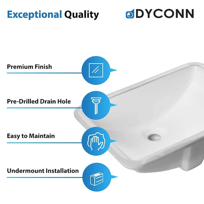 Dyconn Faucet Above Counter Bathroom Ceramic Vessel Sink
