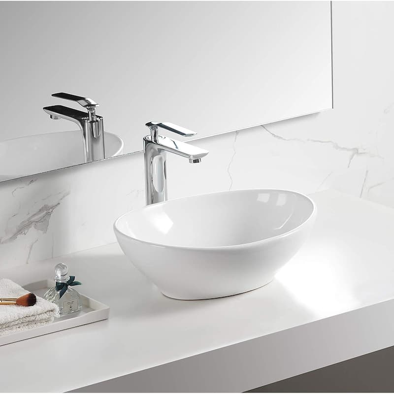 Dyconn Faucet Above Counter Bathroom Ceramic Vessel Sink