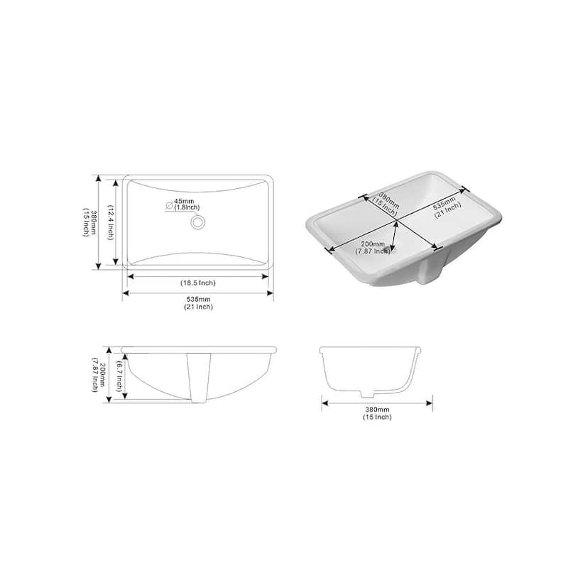 Dyconn Faucet Above Counter Bathroom Ceramic Vessel Sink