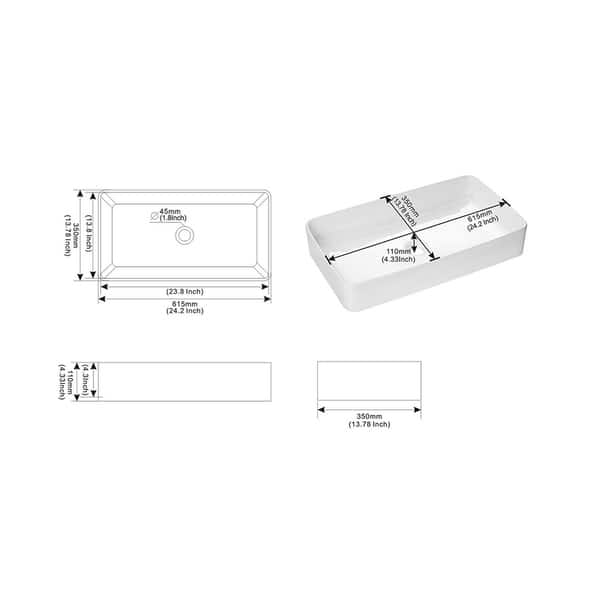 Dyconn Faucet Above Counter Bathroom Ceramic Vessel Sink Bed Bath