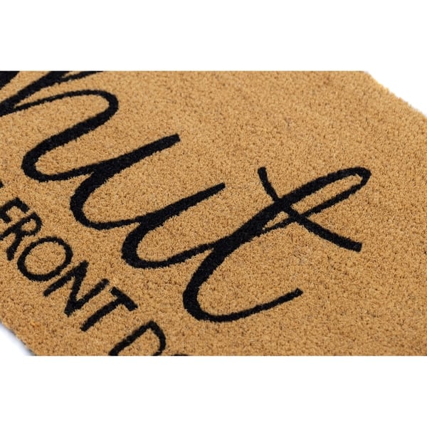 Shop Shut The Front Door Coir Doormat Free Shipping On Orders