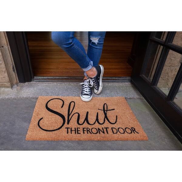 Shop Shut The Front Door Coir Doormat Free Shipping On Orders