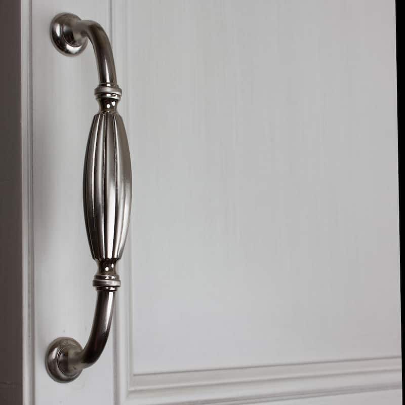 GlideRite 5-Pack 5 in. Center Satin Nickel Fluted Cabinet Pulls - Satin Nickel