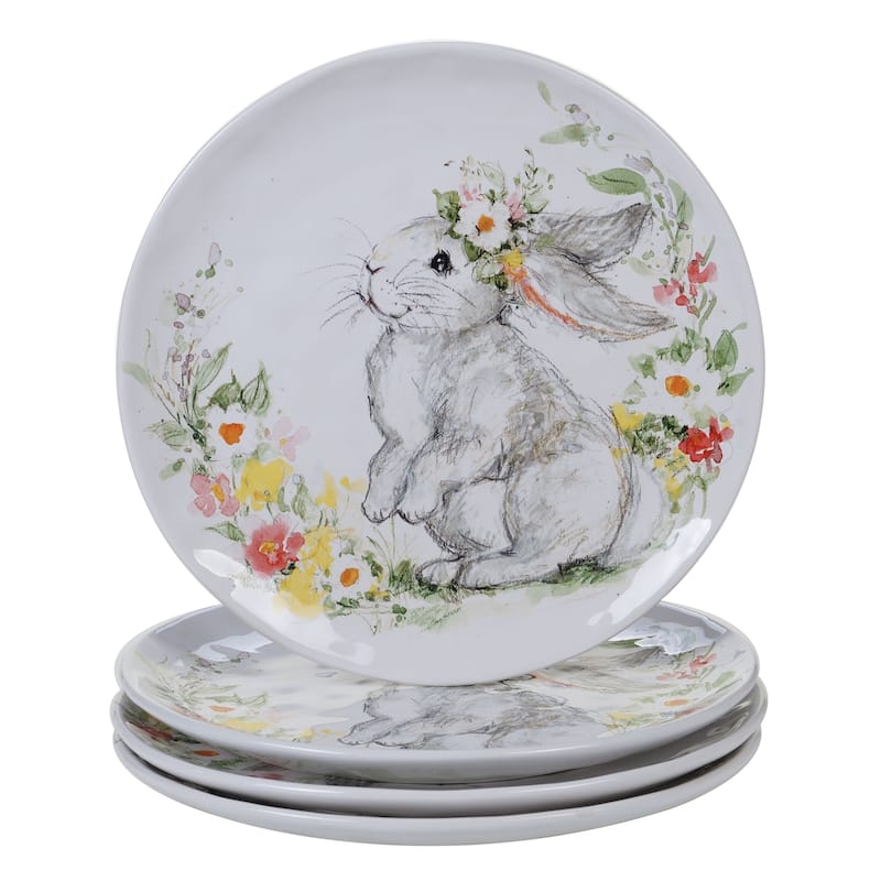 Certified International Sweet Bunny 11-inch Dinner Plates, Set of 4