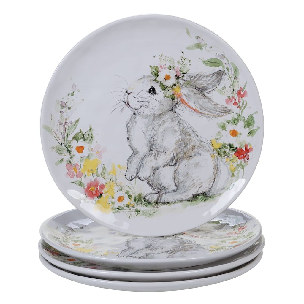 Certified International Sweet Bunny 11-inch Dinner Plates, Set of 4