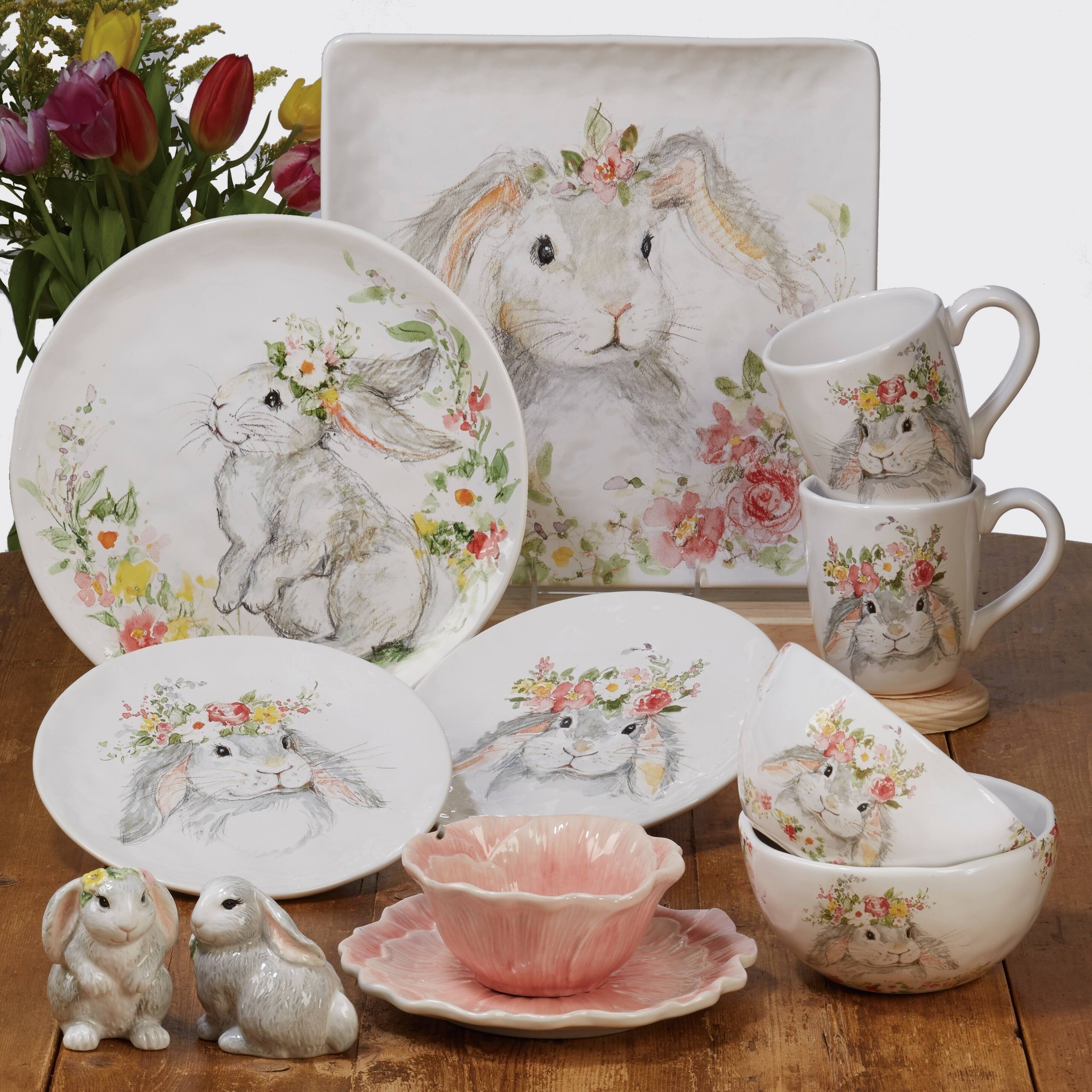 Certified International Sweet Bunny 16-Piece Dinnerware Set - Bed Bath ...