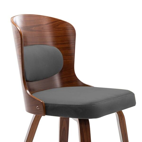 Lagol Curved Back Wood Dining Side Chair Micorsuede Padding (Set 2