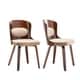 preview thumbnail 3 of 7, Lagol Curved Back Wood Dining Side Chair Micorsuede Padding (Set 2)