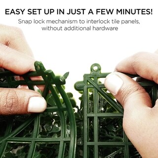 12-pc. Artificial Plant Hedge Mat Screen (20 x 20 in.)