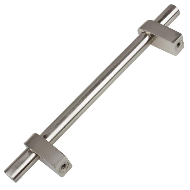 GlideRite 5-Pack 4-1/4 in. Center Satin Nickel European Solid Cabinet Bar Pulls - Satin Nickel
