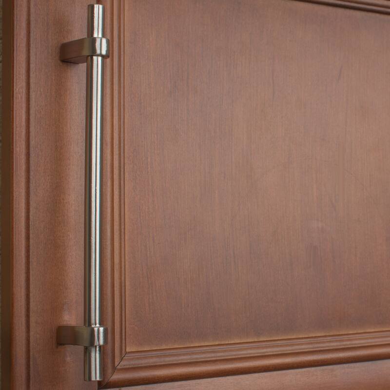 GlideRite 5-Pack 6-1/4 in. Center Satin Nickel European Solid Cabinet Bar Pulls - Satin Nickel