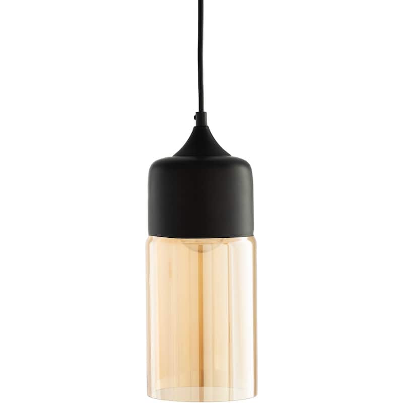 Artistic Weavers Dakota Modern Black Cylinder 1-Light Pendant