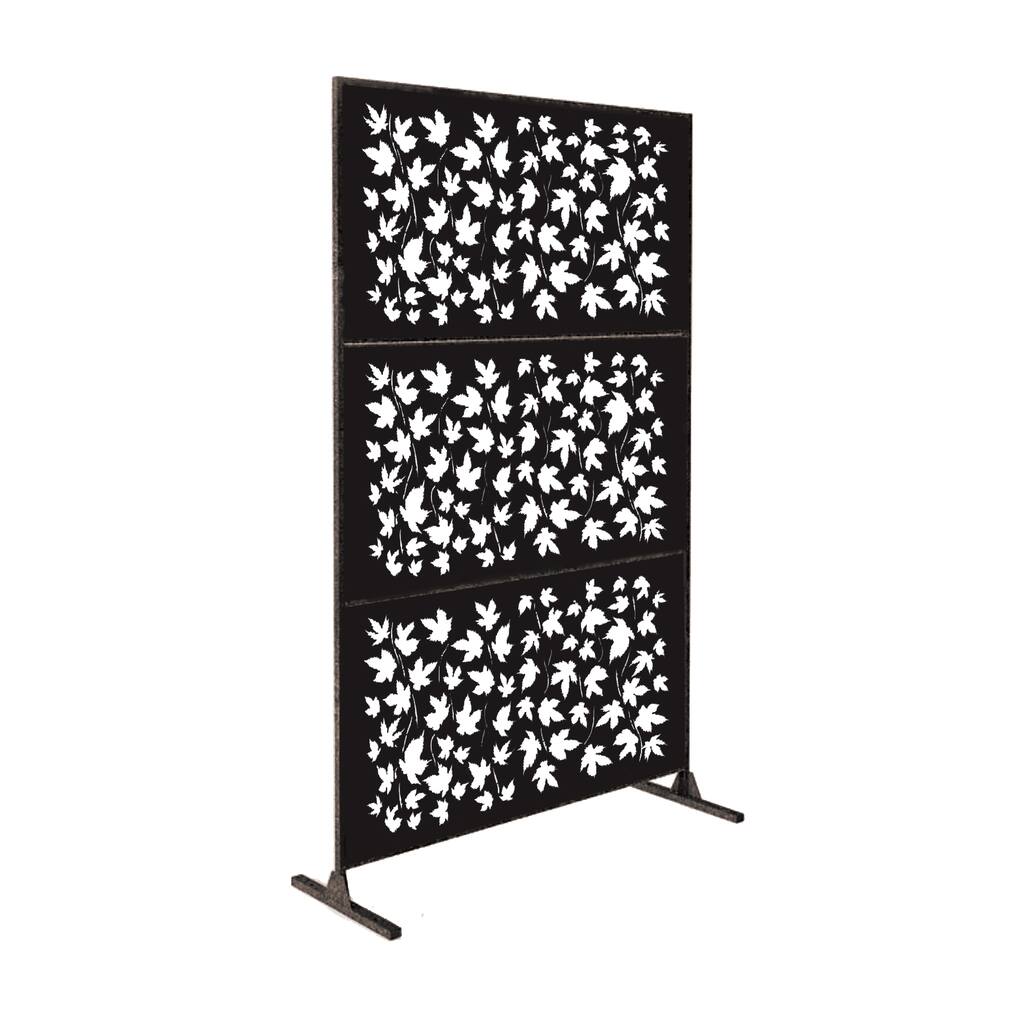 6ft x 4ft Free Standing Laser Cut Metal Screen Panel Privacy Stand