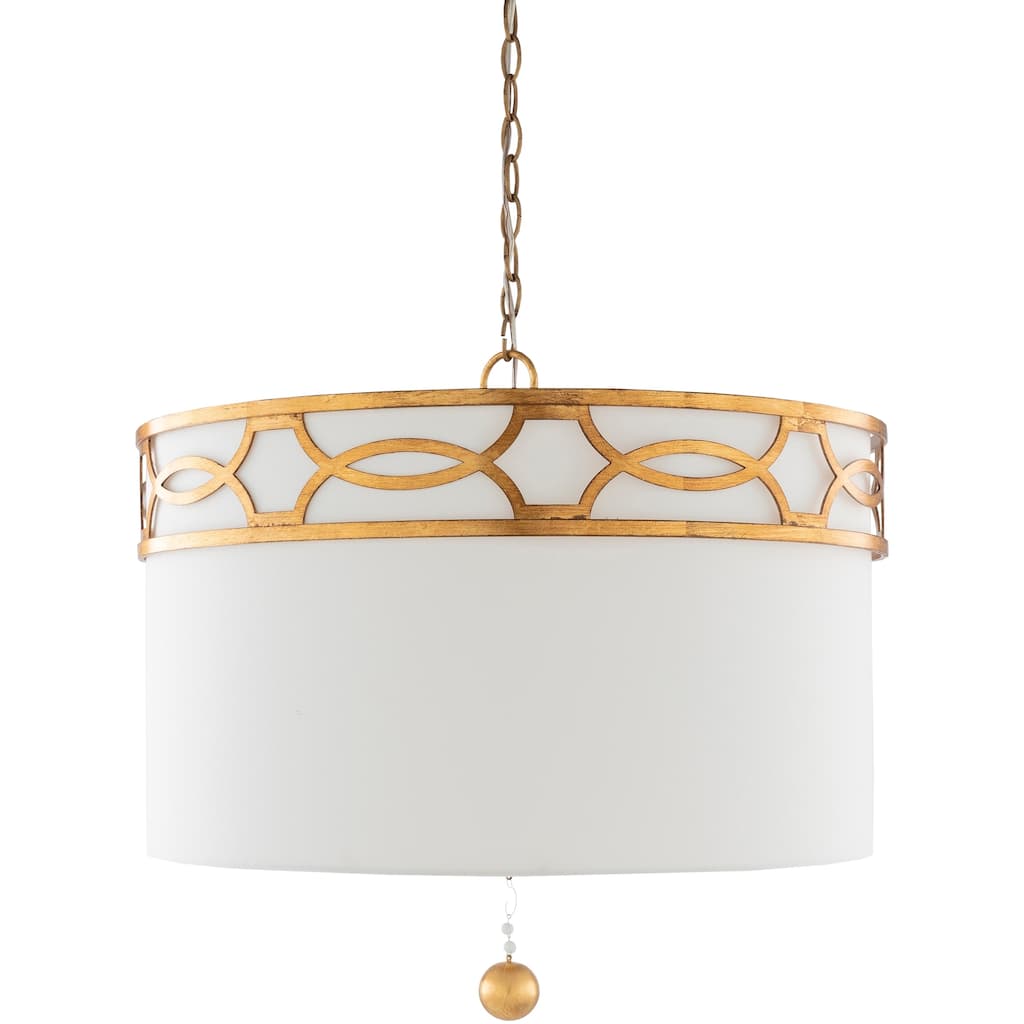 Fletcher Traditional Gilded Scroll 3-Light Pendant