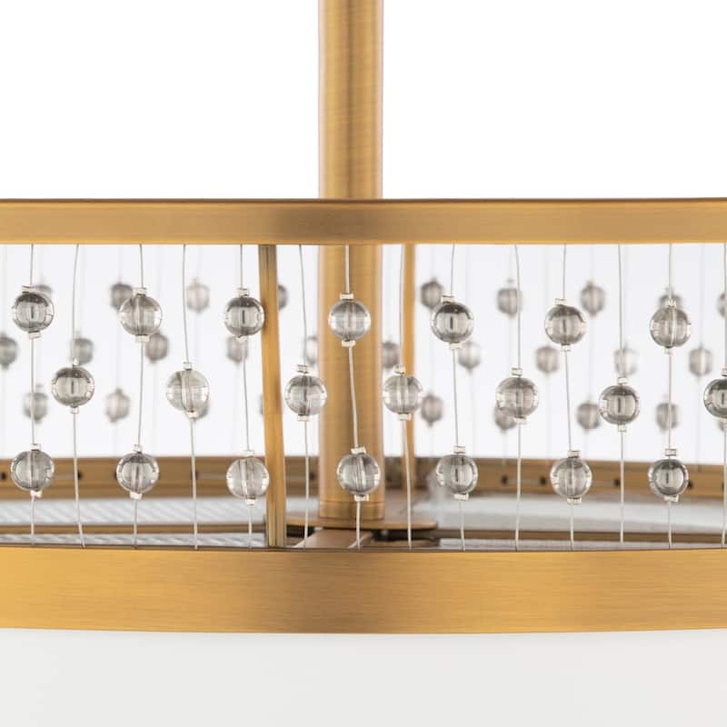 Belle Traditional Antiqued Crystal 3-Light Pendant