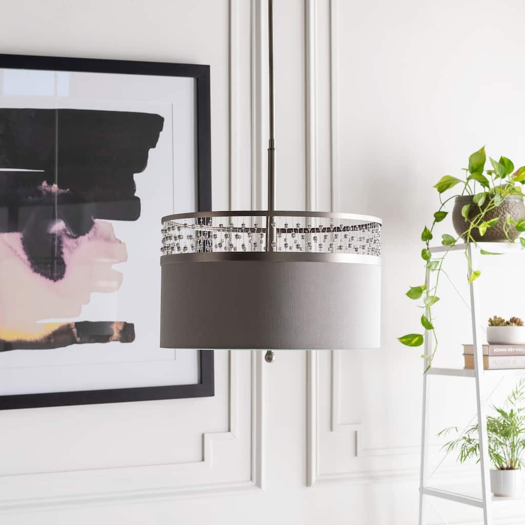 Belle Traditional Antiqued Crystal 3-Light Pendant