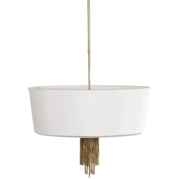 slide 1 of 5, Cymone Modern Pearlized Polished Glass 4-Light Pendant - 27"H x 24.75"W x 24.75"D N/A