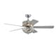 preview thumbnail 5 of 5, Warehouse of Tiffany Wilson Chrome 52-Inch 5-Blade Lighted Ceiling Fan w/ Metal Bowl Shade (Includes Remote)