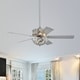 preview thumbnail 2 of 5, Warehouse of Tiffany Wilson Chrome 52-Inch 5-Blade Lighted Ceiling Fan w/ Metal Bowl Shade (Includes Remote)