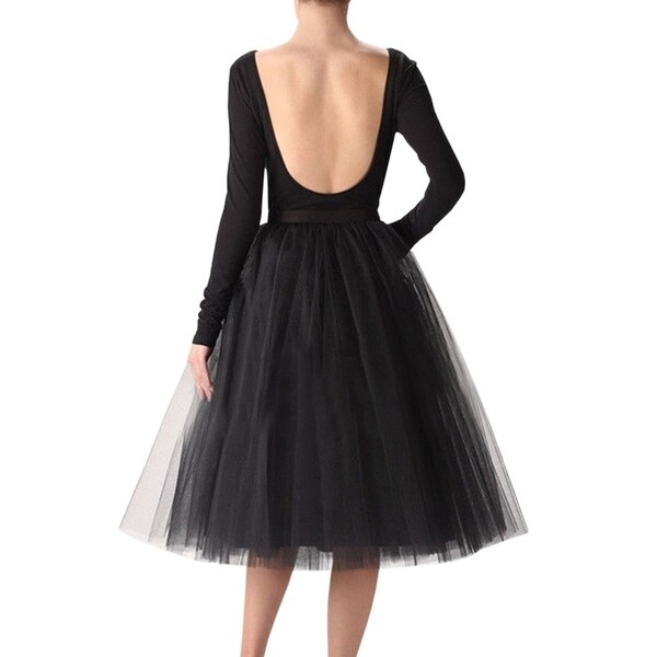 a line midi tulle skirt