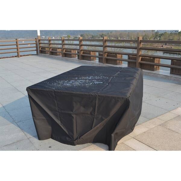Shop Plus Large All Weather Square Furniture Cover For Outdoor Patio Dining Set 128x81 9x22 8 Inch By Direct Wicker On Sale Overstock 30566678