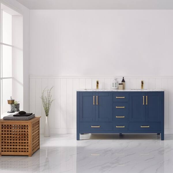 Shop Shannon 60 Vanity In Royal Blue With Countertop Without Mirror On Sale Overstock 30566752