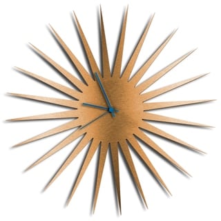 Adam Schwoeppe 'MCM Starburst Clock Bronze' Midcentury Modern Style Wall Clock