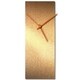 preview thumbnail 22 of 35, Adam Schwoeppe 'Bronzesmith Clock' Midcentury Modern Style Wall Clock 6in x 16in - Bronze/Orange