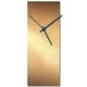 preview thumbnail 5 of 35, Adam Schwoeppe 'Bronzesmith Clock' Midcentury Modern Style Wall Clock 6in x 16in - Bronze/Blue