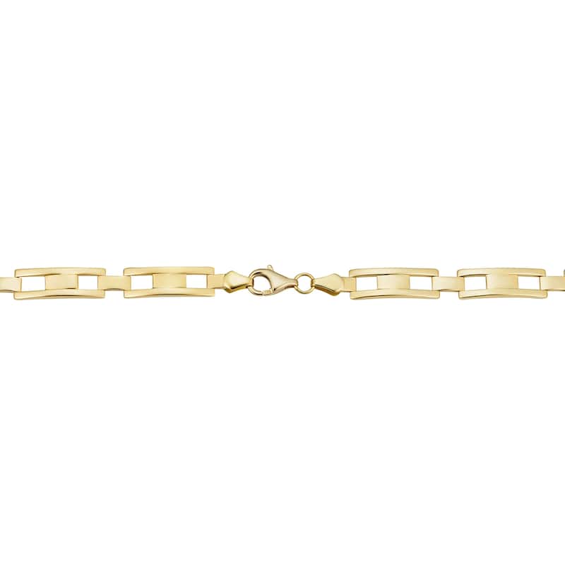 14k Yellow Gold 6.7 millimeter H Link Bracelet (8.25 inches)