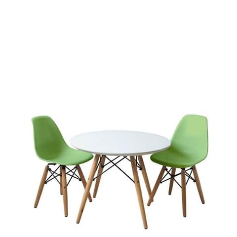 Kids Set Table & 2 Chairs ,Available in multiple colors with wood legs