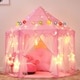 preview thumbnail 1 of 3, Princess Castle LED Pink Play Tent - 1pc