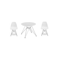 Eiffel Kids Set 2 Chairs and 1 Table with Chrome Legs - Bed Bath ...
