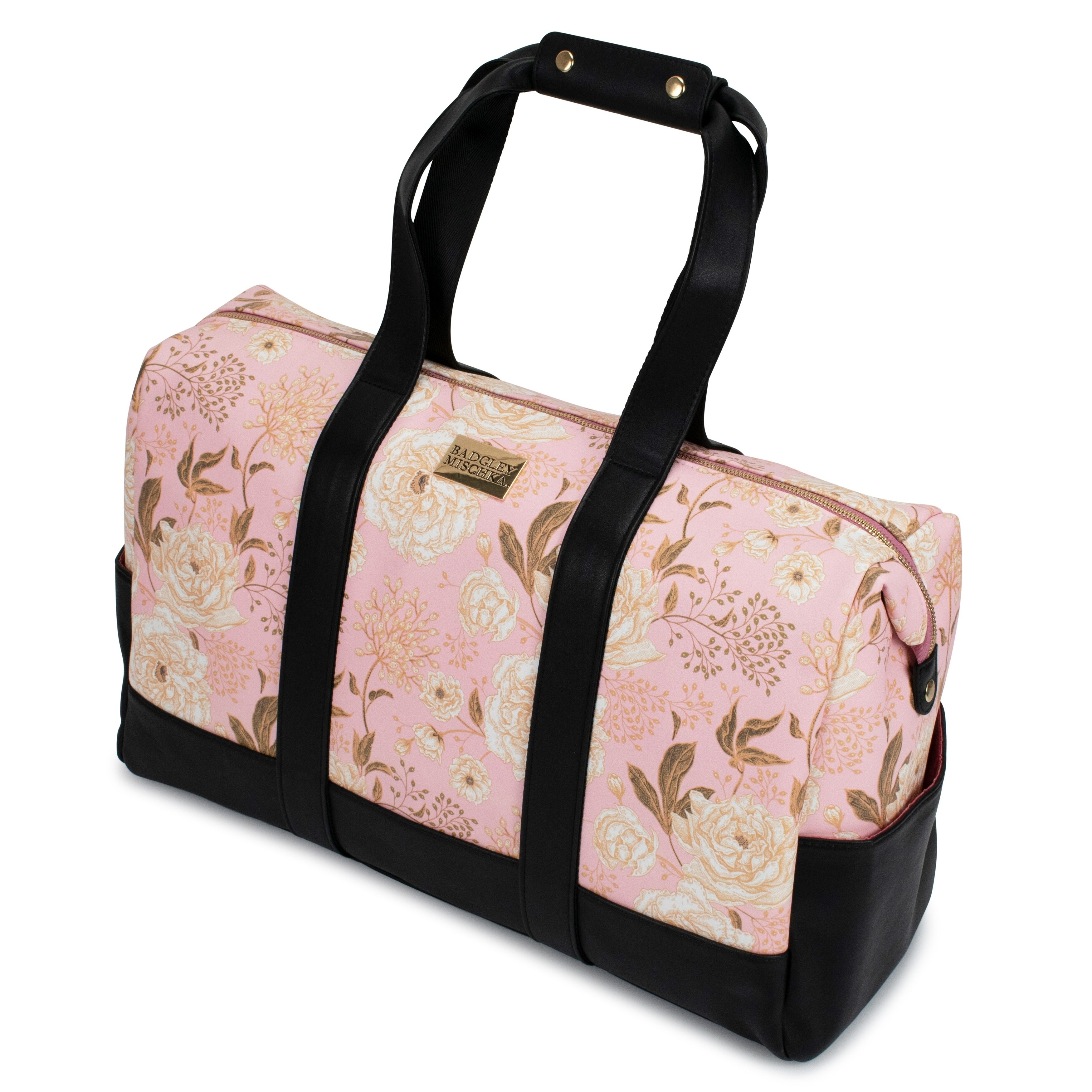Badgley Mischka Essence Travel Tote Weekender Bag (Pink Floral) (As Is  Item) - Bed Bath & Beyond - 31002104